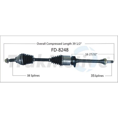 Surtrack Axle Cv Axle Shaft, Fd-8248 FD-8248